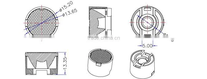 PMMA Led Optics Lens For 5050 LED