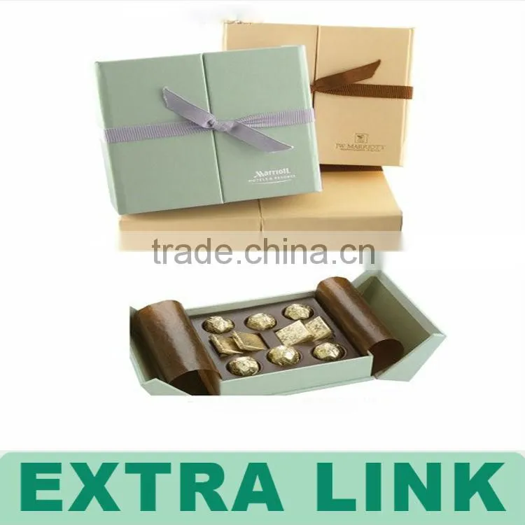 High end dark color flat ribbon closure logo custom cheap CMYK printed slider chocolate package