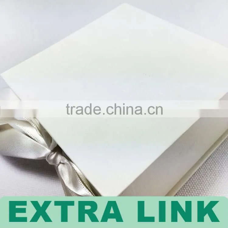 high quality fresh color series big custom service ribbon closure jewelry package box