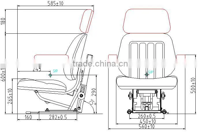 replacement mechanical suspension seat for skid steer loaders (YY4)