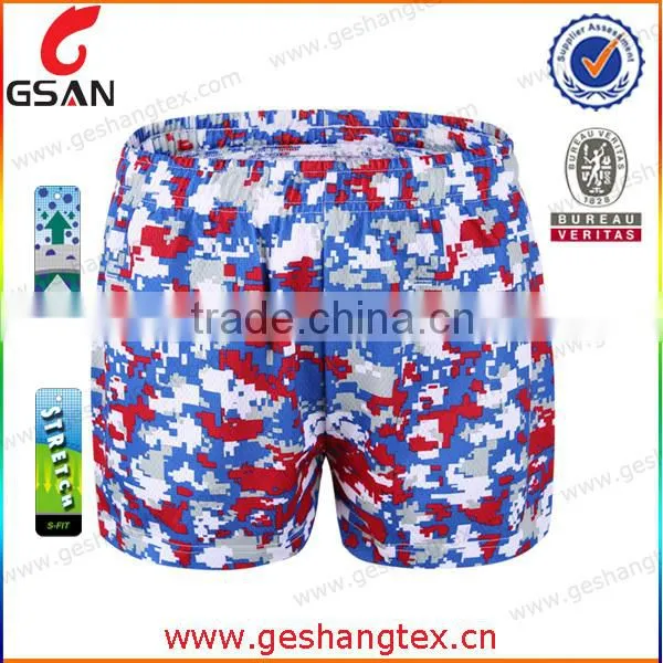 Grid pattern printing popular running shorts