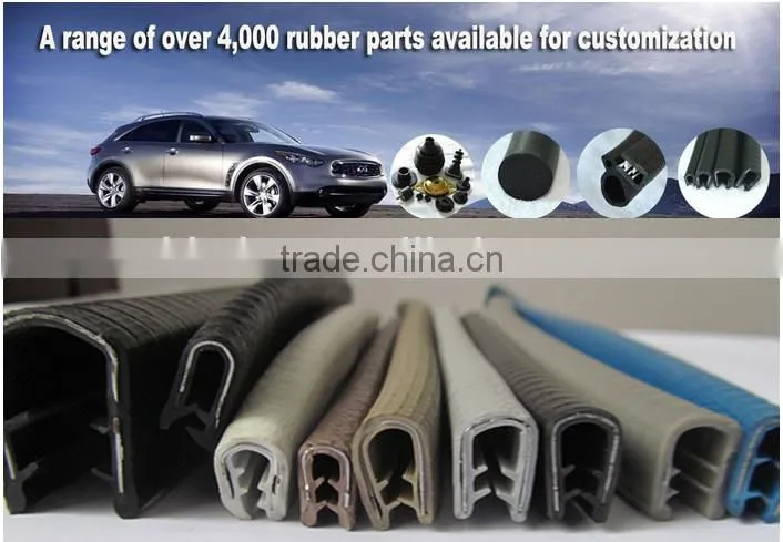 extrusion U channel PVC profile with metalic inserts/weather strip pvc profile