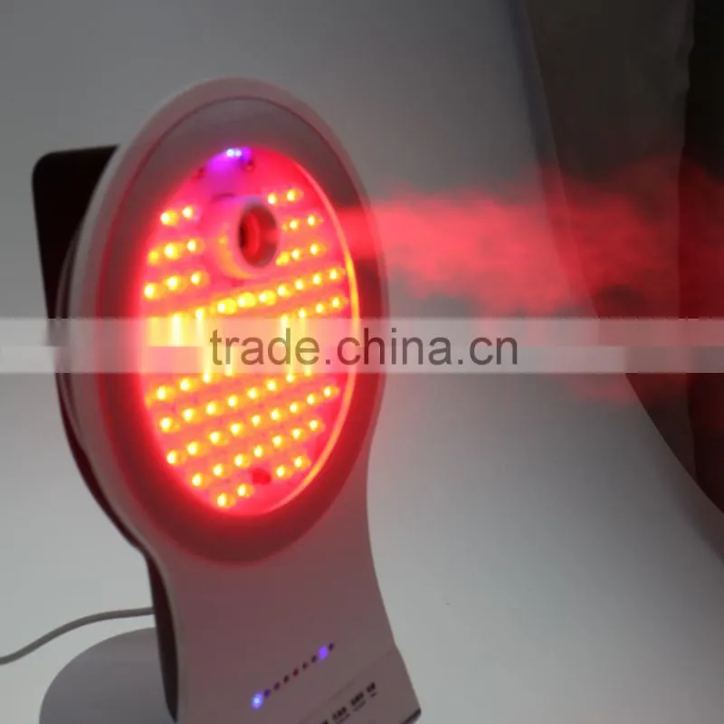 Portable LED blue red light therapy lamp acne treatment with atomization