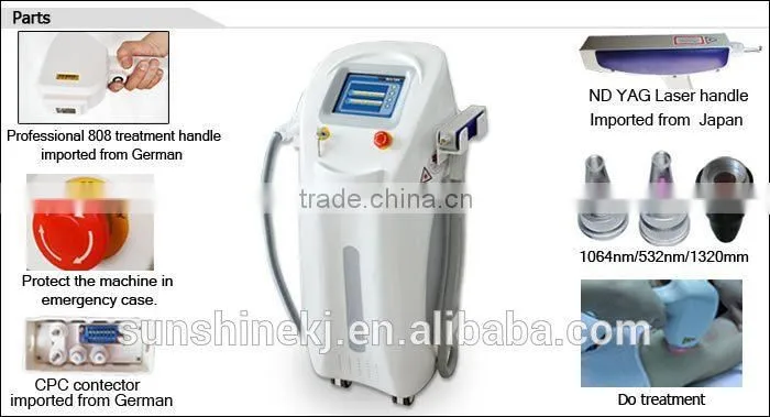 CE approved best-selling 10 BARS laser yag hair removal machine for beauty salon