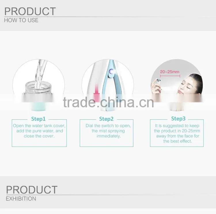 2016 new portable rechargeable fragrant nano fine mist facial sprayer