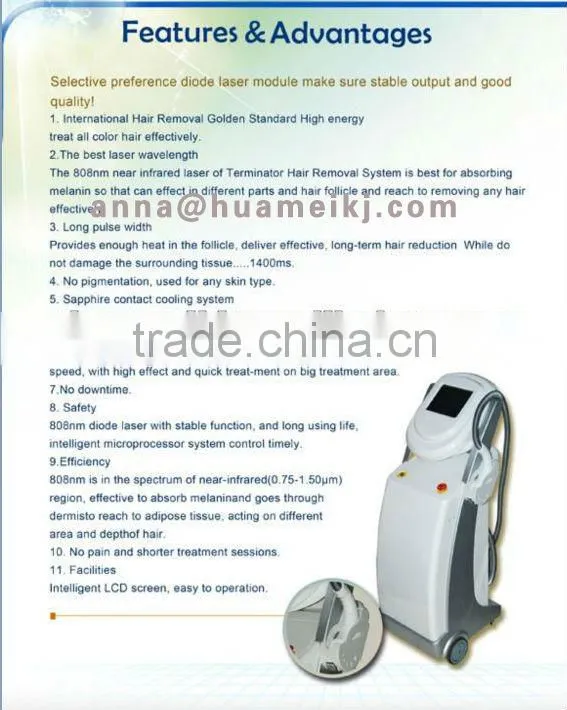 High Quality 808nm Diode Laser for Hair Removal