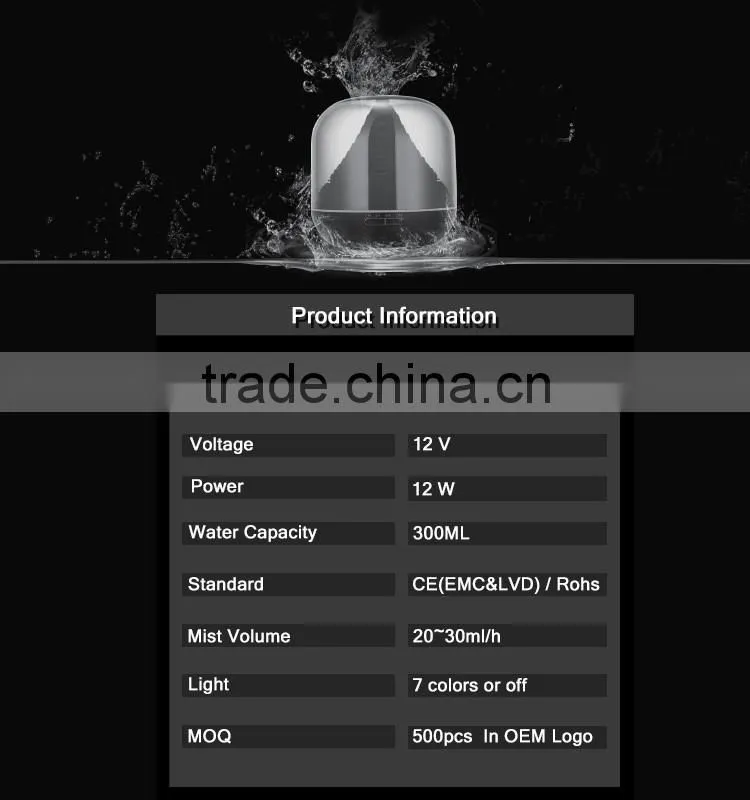 2016 Fashion 300ML essential oil diffuser/ultrasonic humidifier/aromatherapy diffuser with timer & mist adjustment
