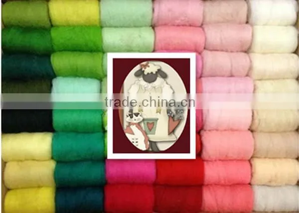 Not fade dyed Australia wool tops 19.5-32mic 65-110mm