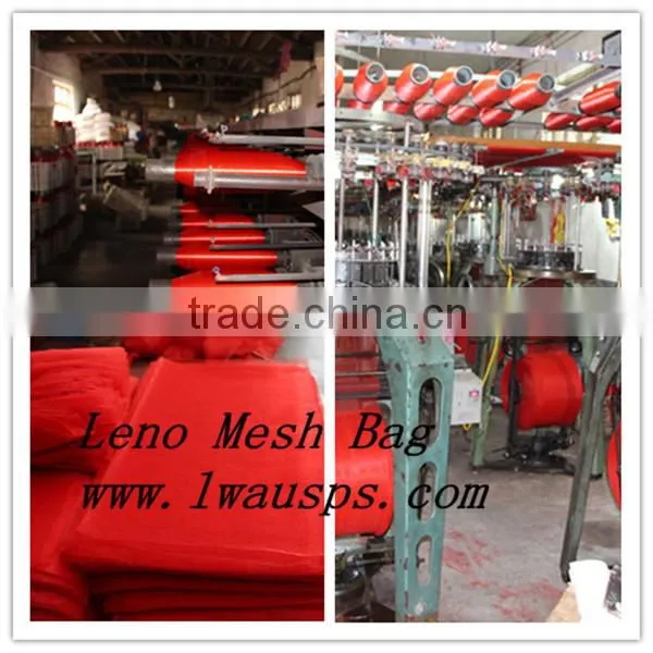 PE drawstring leno mesh bag
