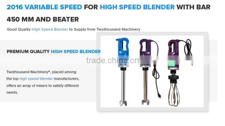 450 MM Bar Variable Speed with Beater for Restaurant Immersion High Speed Blender