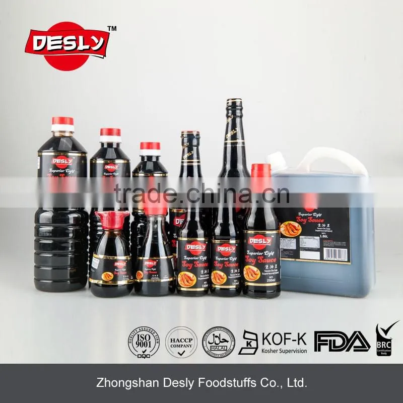 Desly superior low salt soy sauce, light soy sauce 640ml