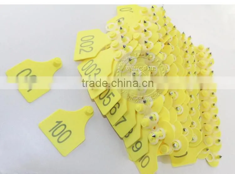 Livestock cow ear tag with laser printing number cow ID tag animal ear tag