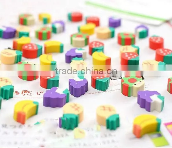 Promotional Gift Food & Fruit & Animal Shape Puzzle Pencil Eraser