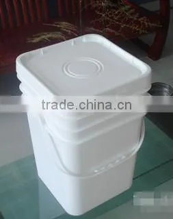 food grade18 L PP Plastic square pail with sealed lid