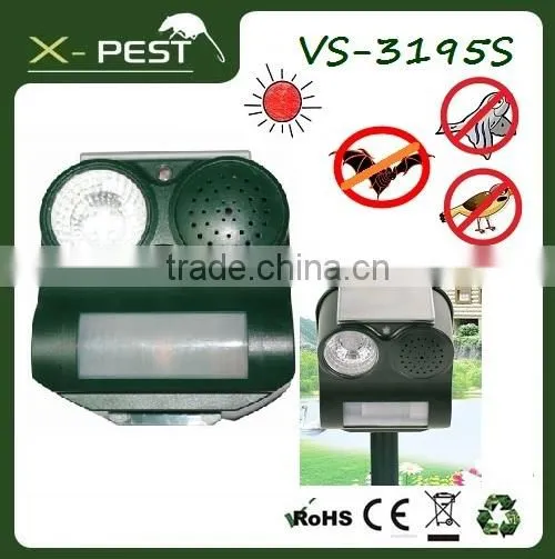 X-pest bell howell VS-3195s defender mega sonic electronic solar animal guard ultrasonic bird trap repeller chaser for fly bat