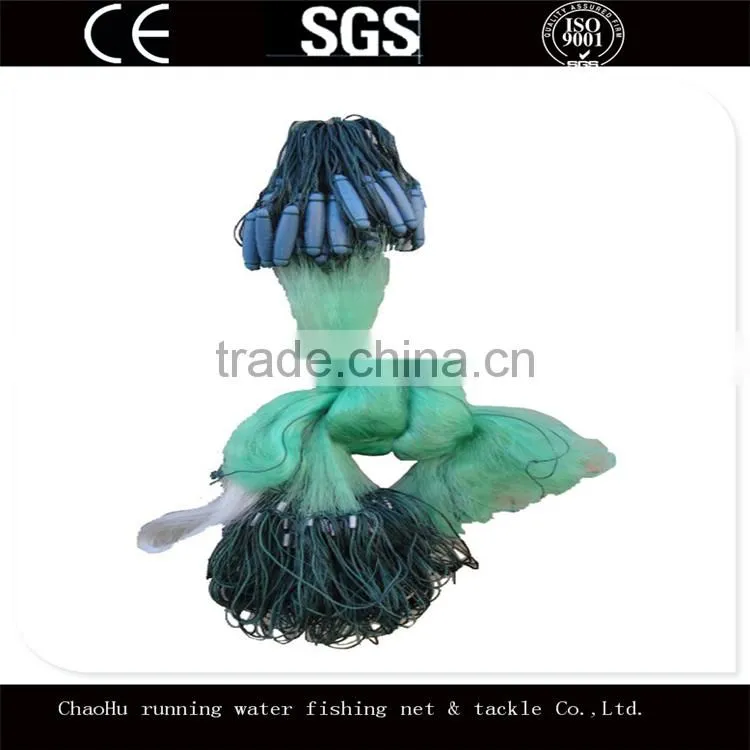 Big Float Green Nylon Three Layer Monofilament Gill Nets