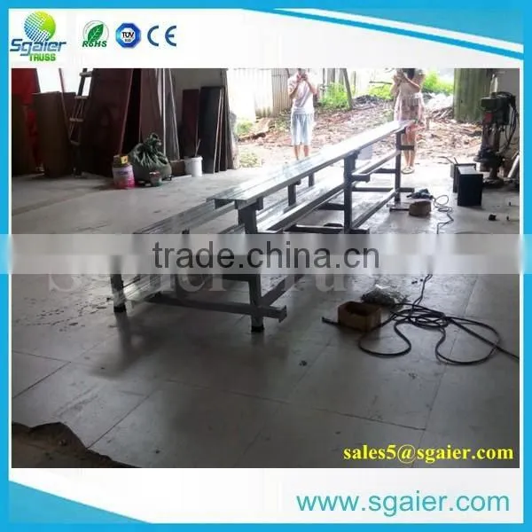 3 rows 4m wide used aluminium bleachers