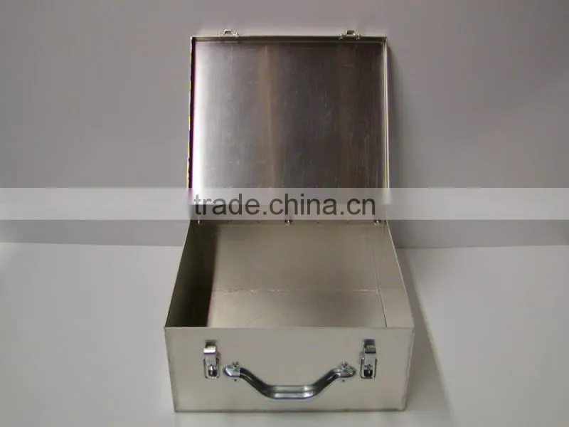 Hot!Beautiful appearance Aluminum alloy tool box with lid,OEM manufacture direct