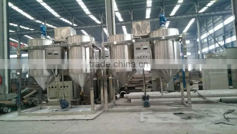 best price 1TPD stainless steel oil refinery machine for crude soybean oil