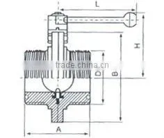 Sanitary 2" Butterfly Valve NPT valve
