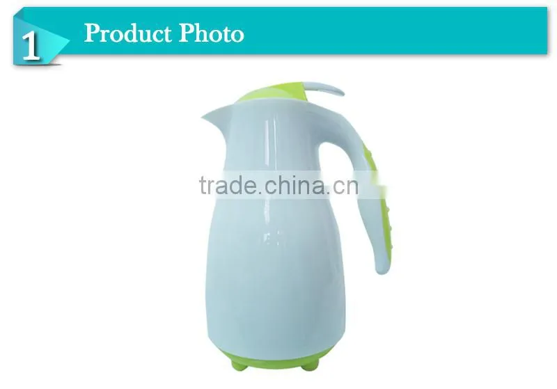 2014Colorful plastic outer glass inner thermos water jug,coffee pot,tea flask(JGCF)