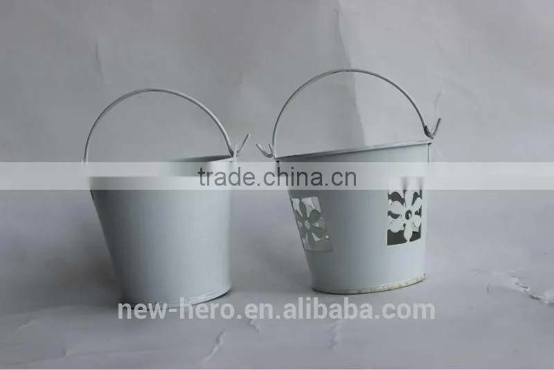 christmas metal bucket