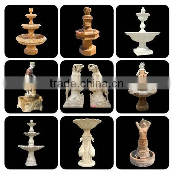 Hand Carved 3 Tier Marble Water Fountain