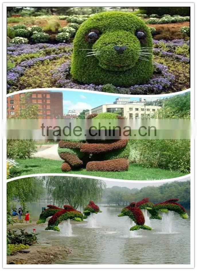 2016 New design artificial green sculpture for garden manufacturer