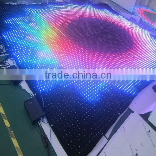 new inventions PC control DMX wholesale led lighted fabric curtains for bar/club/ stage decoration