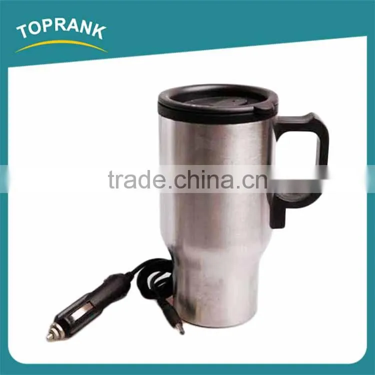 Hot Sale 450ML Stainless Steel Travel Coffee Mug warmer car cup with car plug