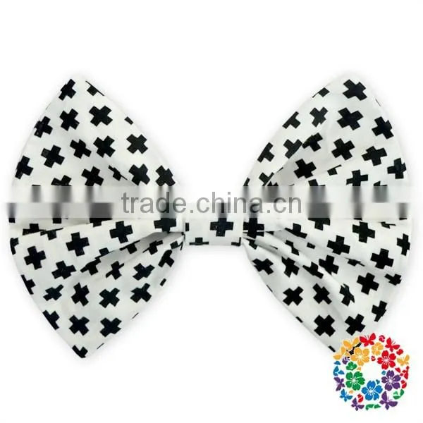 sweet little girls hair accessories orange grid hair bow for kids
