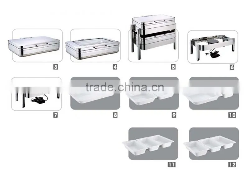 Indian Chafing Dishes/4L GN1/2 Kitchen Equipment Indian Stainless Steel Chafing Dishes