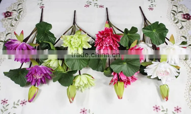 Lovely artificial water lily decorative water lily landscaping flowers for wholesale