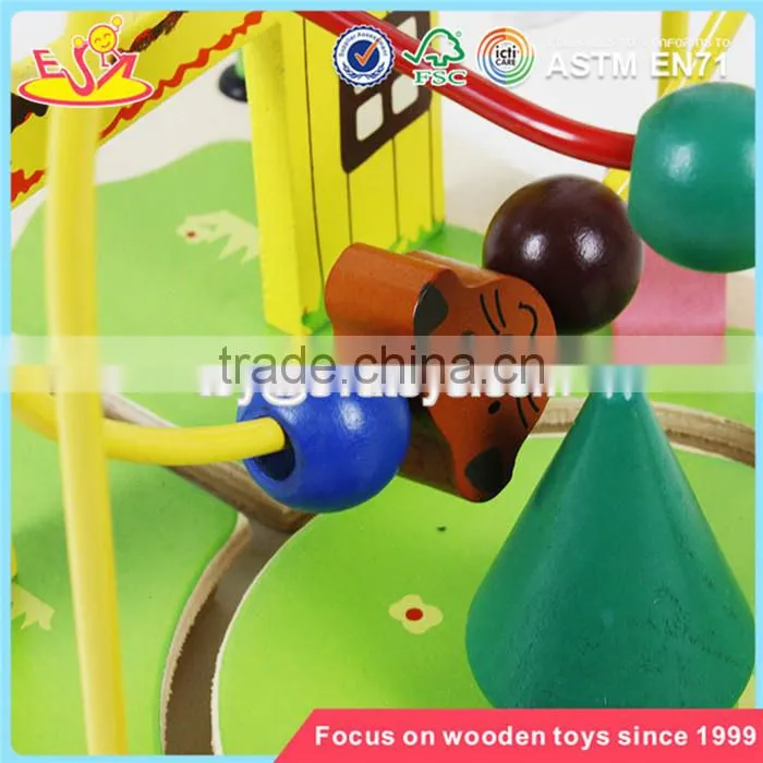 wholesale best toddlers wooden bead maze toy educational games wooden kids bead maze toy W11B141