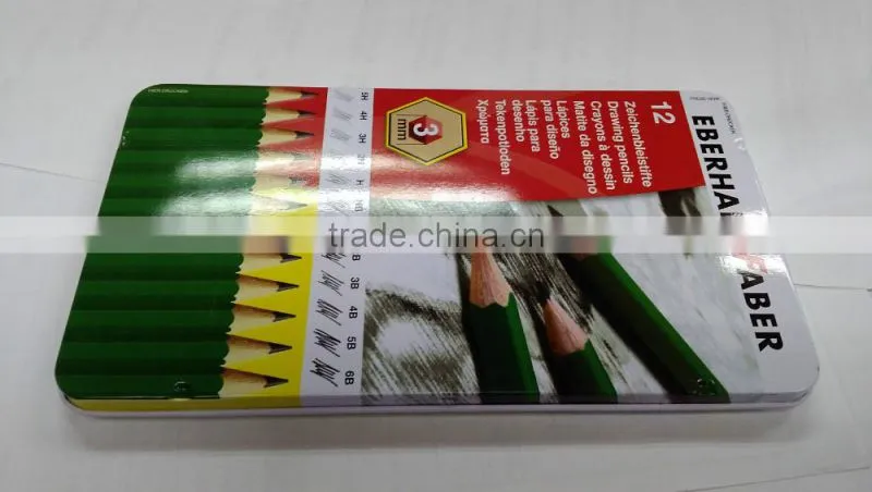 12pcs color pencil case,wholesale metal pencil case