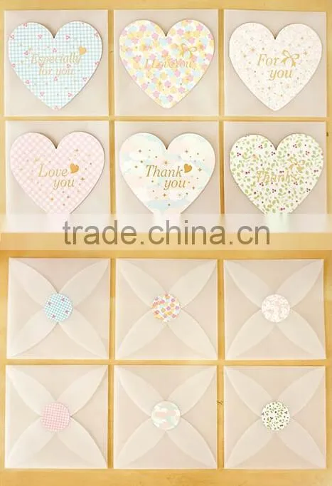 Heart Shape Folded Paper Greeting Card Handmade Valentine's Day Cards Handmade Decoration Greeting Card