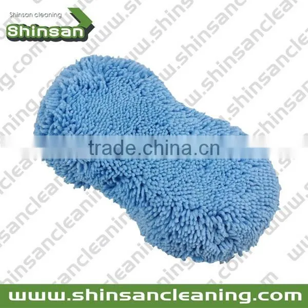 Soft chenille wash sponge/microfiber sponge/cleaning sponge for car wash