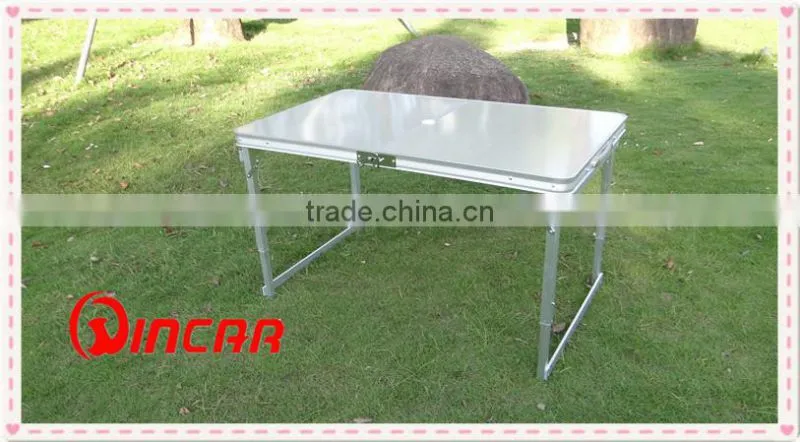 Outdoor aluminum Portable Folding Outdoor Camp Suitcase Picnic Table with 4 Seats