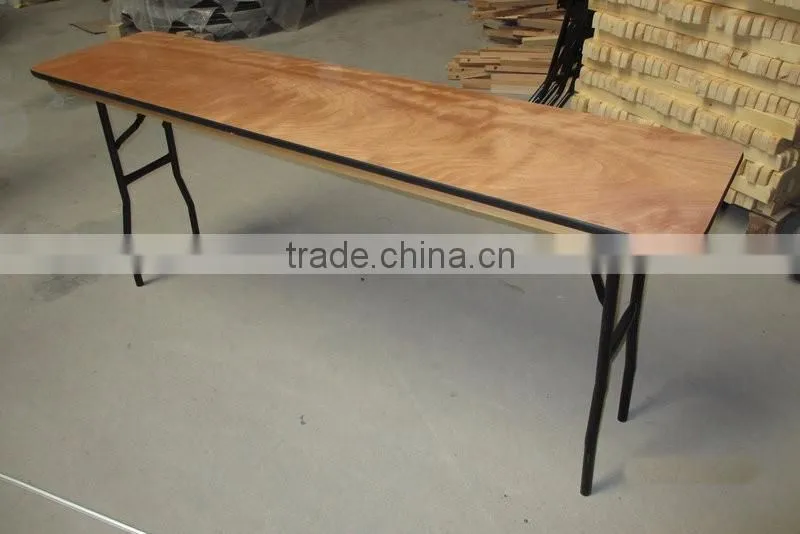 High Quality 6ft Plywood Folding Table with iron suppport popular in New Zealand for sale
