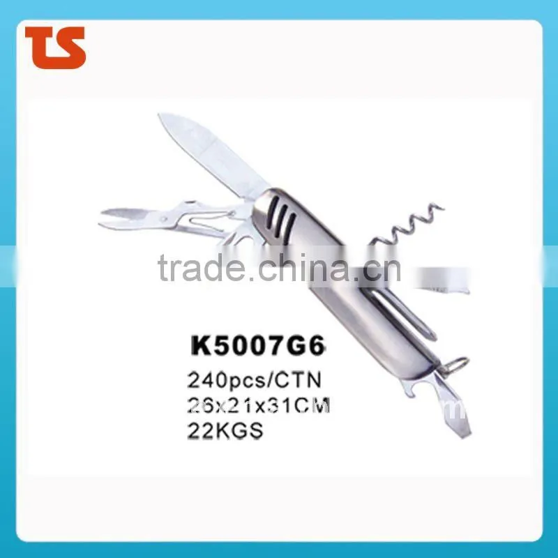 "STOCK"New design multi knife Novelty pocket knife multi function utility kinfe LED knife(K5007SG3