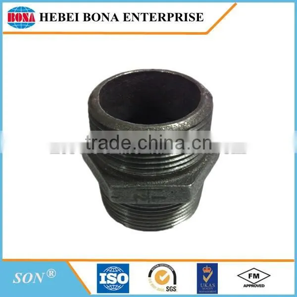 Good quality malleable cast iron hexagon pipe nipple
