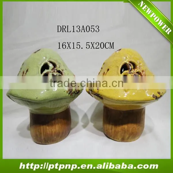 Factory Selling Antique Small Glazed Cute Ceramic mushroom