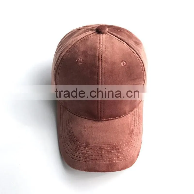 Blank Suede Baseball Cap With Your Own Deisgn