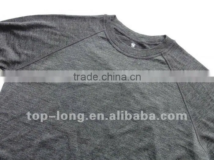 100% merino(70s) charcoal men thermal underwear