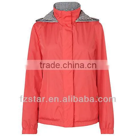 woman nylon hood high neck parka NA097