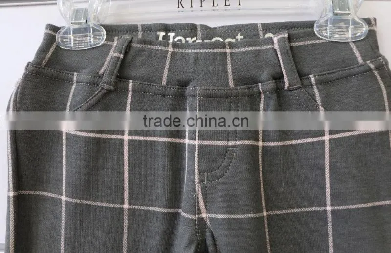 cotton spandex terry fabric children girl pants for outerwear