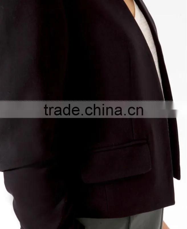 Ruched Sleeve Blazer