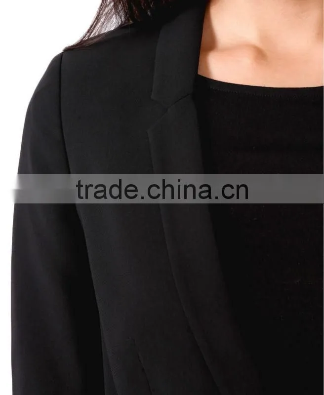 Longline Notched Lapel Blazer