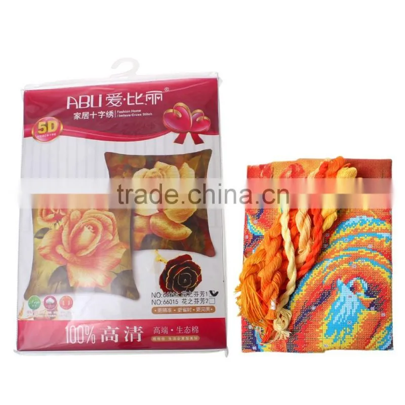 Hot Fashion Wholesale Multicolor Square Throw Pillow Cotton Chinese Cross Stitch Set Patterns