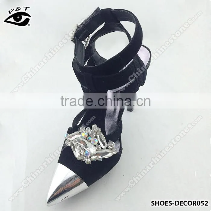Fancy Design Shiny Diamond Crystal Shoe Clip For Lady's Shoes